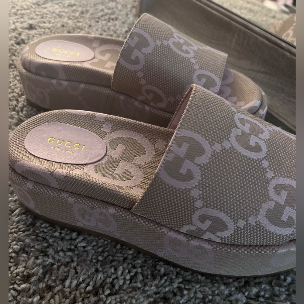Gucci Pink and Nude Slides